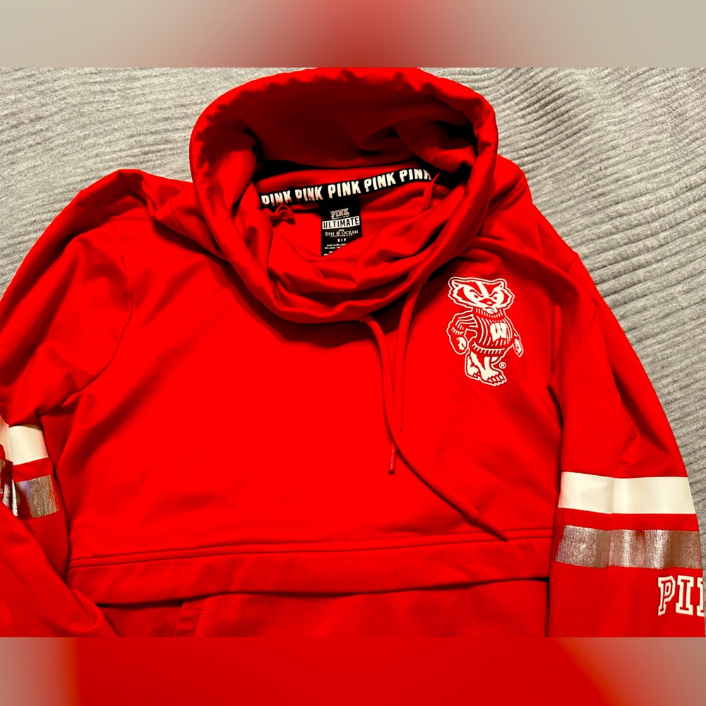 Red Bucky Pink sweatshirt